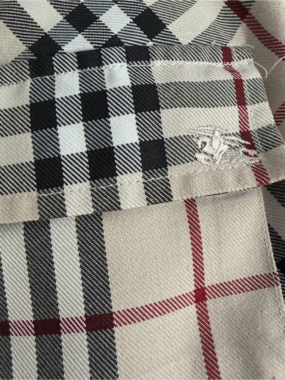 BURBERRY Check Mini Skirt in Tan - Picture 4 of 4
